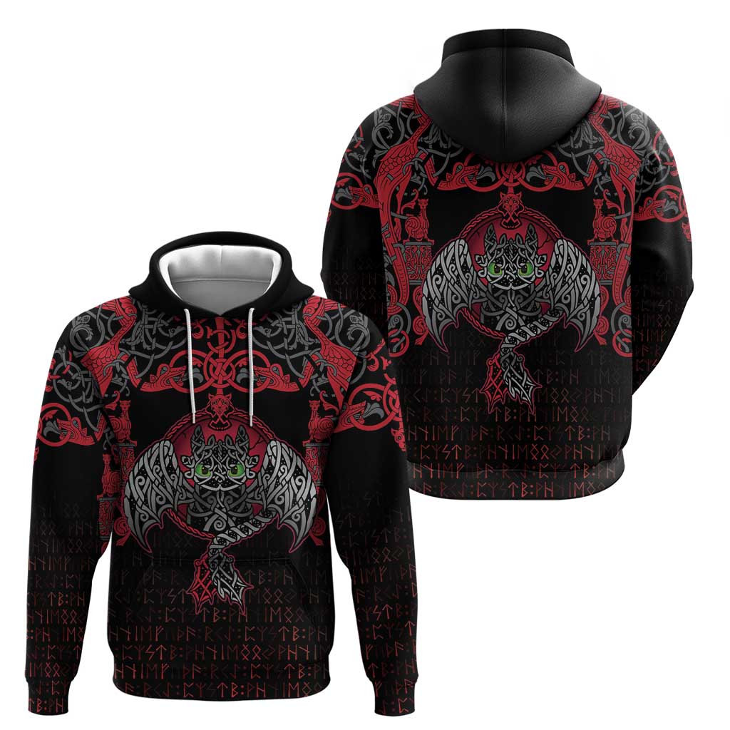 Black Dragon Vikings Zip Hoodie - Wonder Print Shop