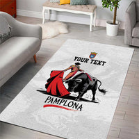 Personalized San Fermin Festival Area Rug Pamplona Bull Run - Wonder Print Shop
