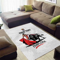 Personalized San Fermin Festival Area Rug Pamplona Bull Run - Wonder Print Shop