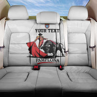 Personalized San Fermin Festival Back Car Seat Cover Pamplona Bull Run - Wonder Print Shop