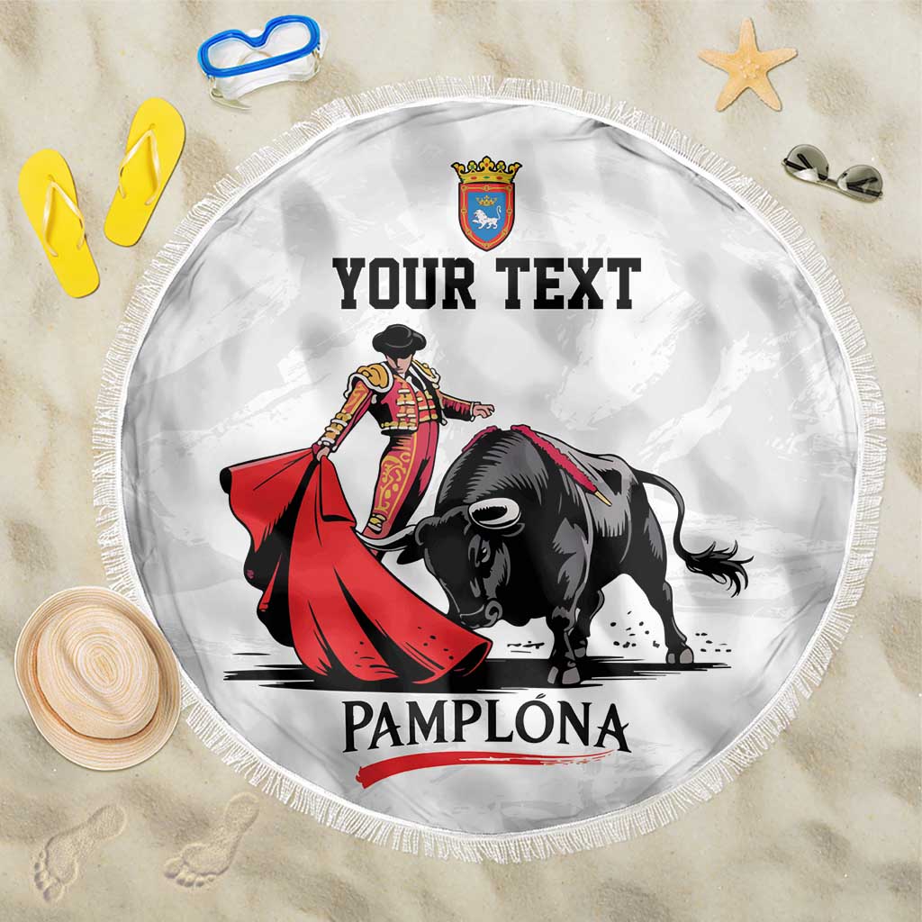 Personalized San Fermin Festival Beach Blanket Pamplona Bull Run - Wonder Print Shop