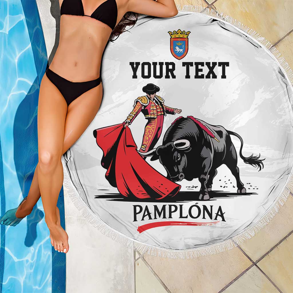 Personalized San Fermin Festival Beach Blanket Pamplona Bull Run - Wonder Print Shop
