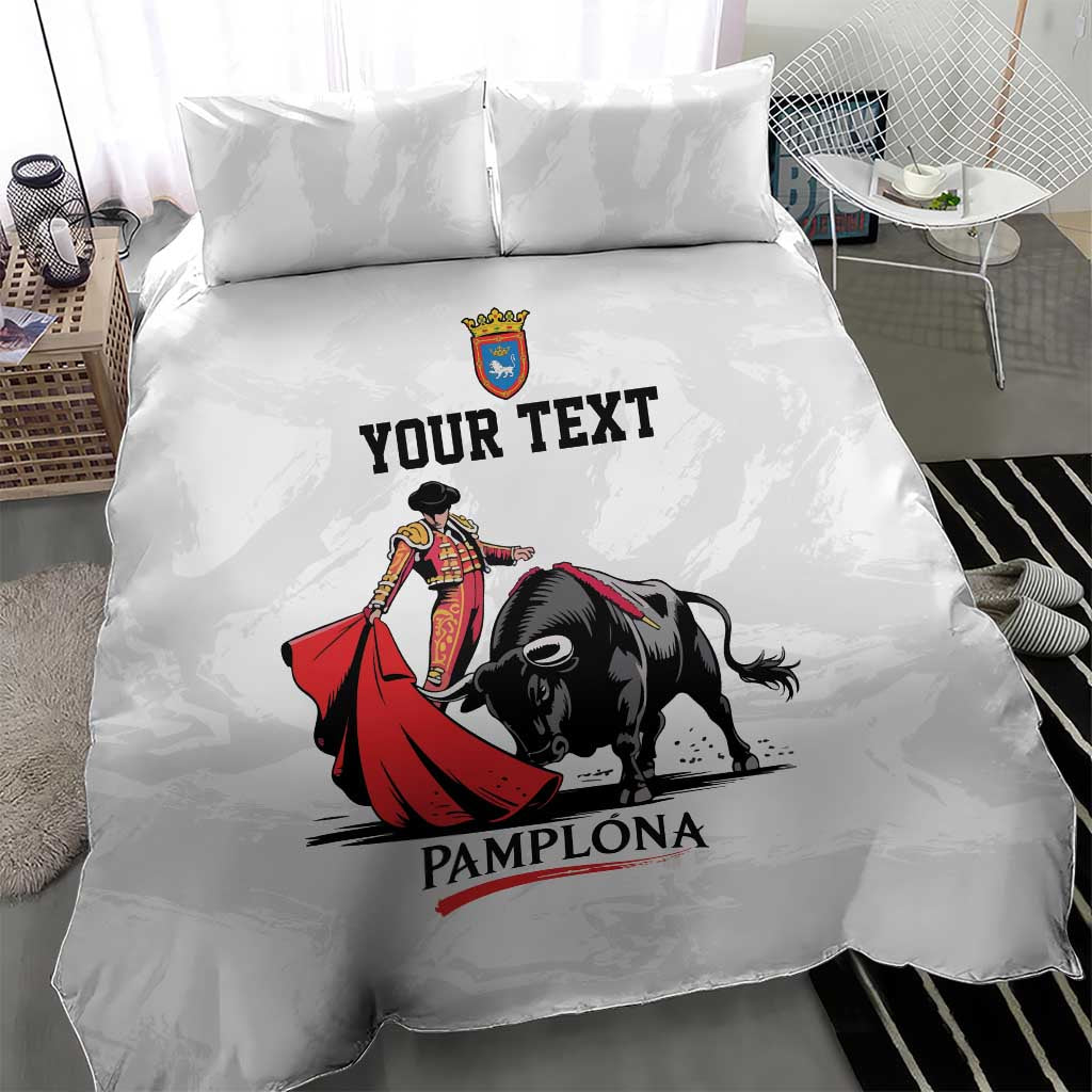 Personalized San Fermin Festival Bedding Set Pamplona Bull Run - Wonder Print Shop