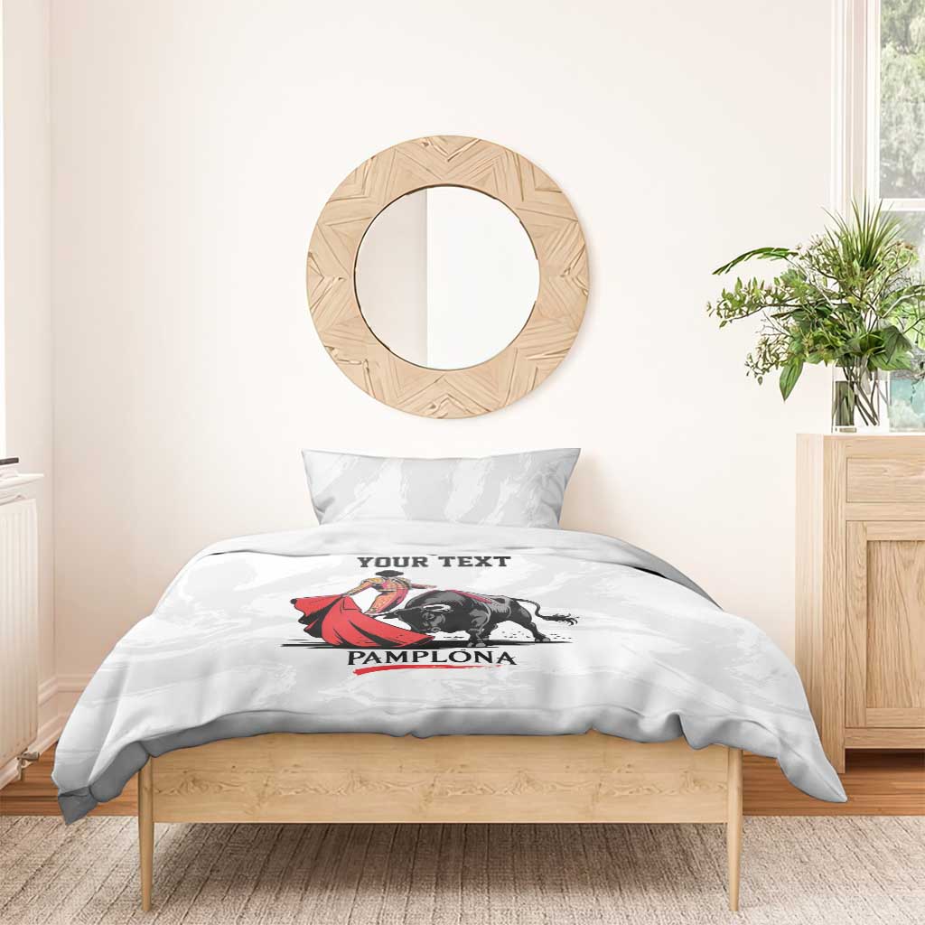 Personalized San Fermin Festival Bedding Set Pamplona Bull Run - Wonder Print Shop