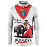 Personalized San Fermin Festival Button Sweatshirt Pamplona Bull Run - Wonder Print Shop