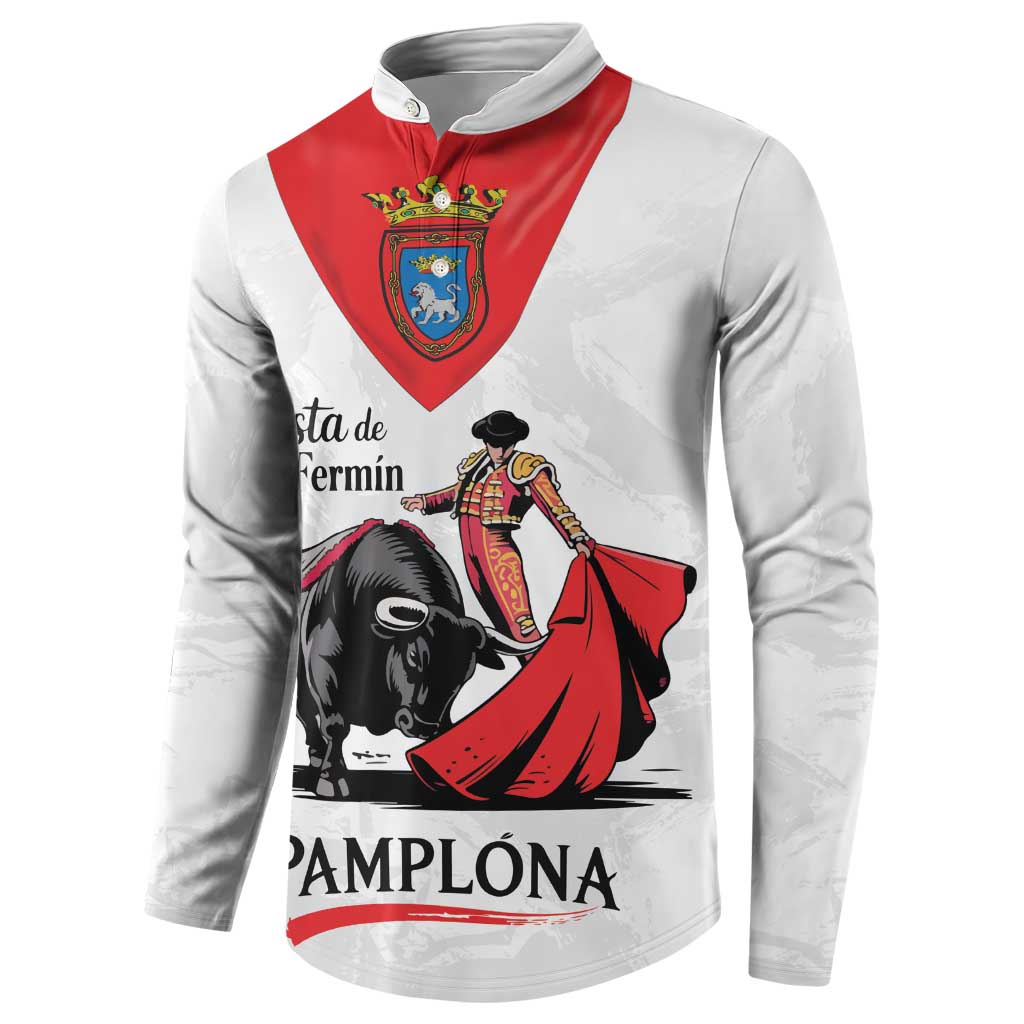 Personalized San Fermin Festival Button Sweatshirt Pamplona Bull Run - Wonder Print Shop