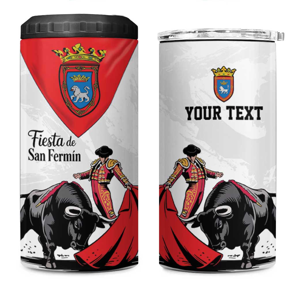 Personalized San Fermin Festival 4 in 1 Can Cooler Tumbler Pamplona Bull Run - Wonder Print Shop