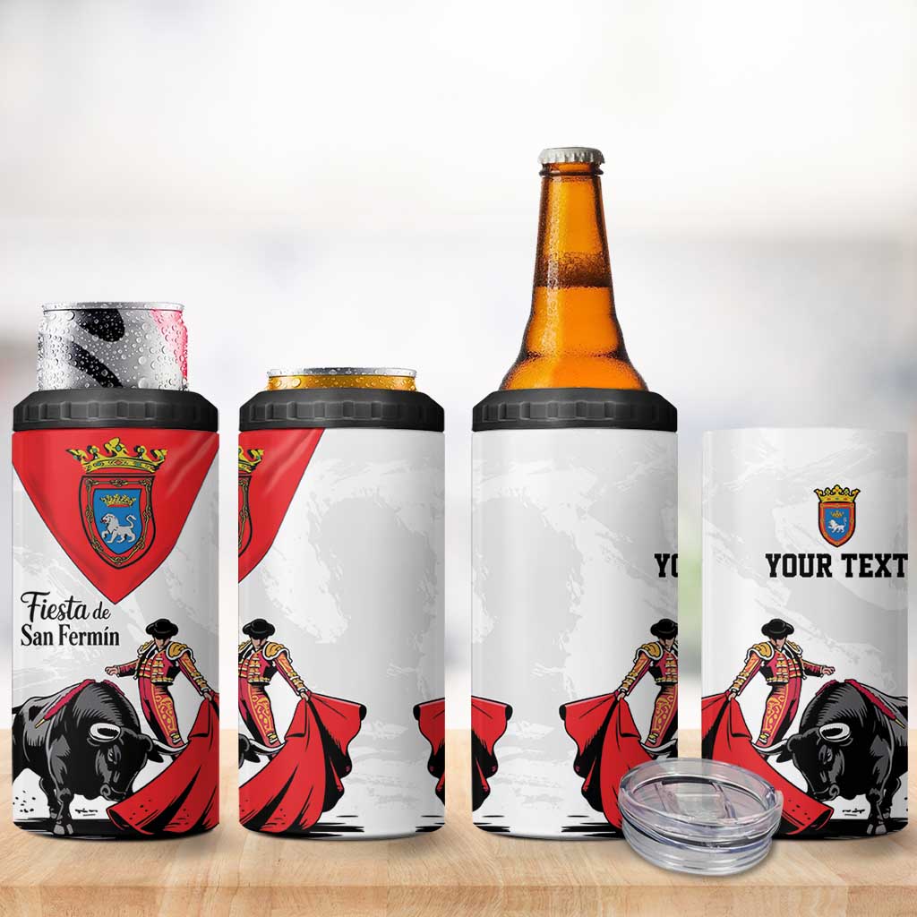 Personalized San Fermin Festival 4 in 1 Can Cooler Tumbler Pamplona Bull Run - Wonder Print Shop