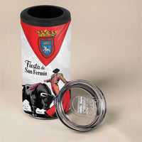 Personalized San Fermin Festival 4 in 1 Can Cooler Tumbler Pamplona Bull Run - Wonder Print Shop