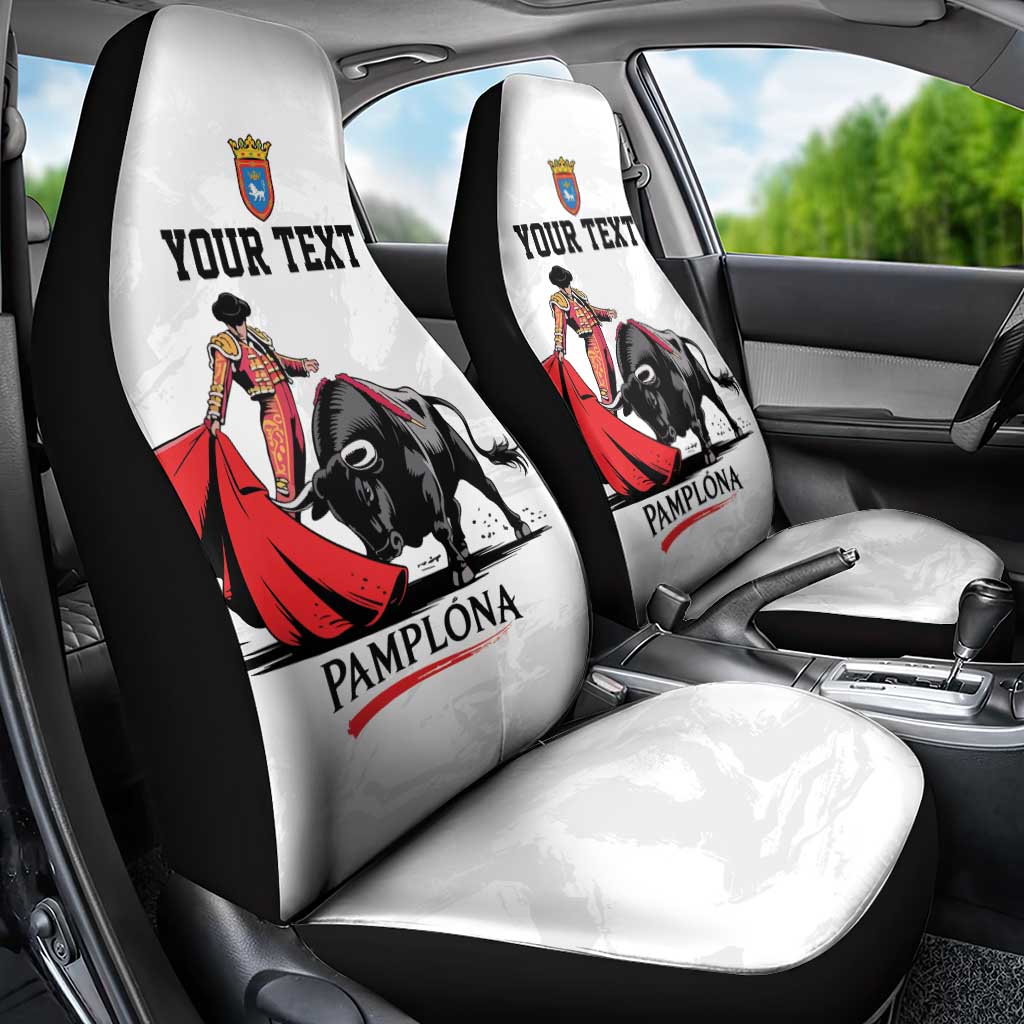 Personalized San Fermin Festival Car Seat Cover Pamplona Bull Run - Wonder Print Shop