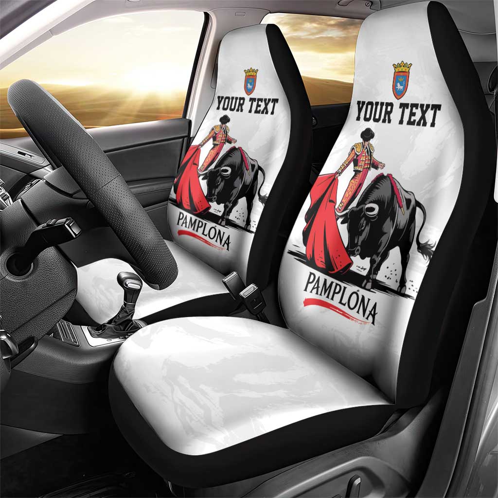 Personalized San Fermin Festival Car Seat Cover Pamplona Bull Run - Wonder Print Shop