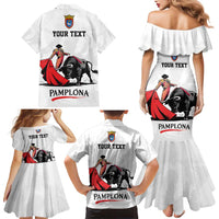 Personalized San Fermin Festival Family Matching Mermaid Dress and Hawaiian Shirt Pamplona Bull Run - Wonder Print Shop