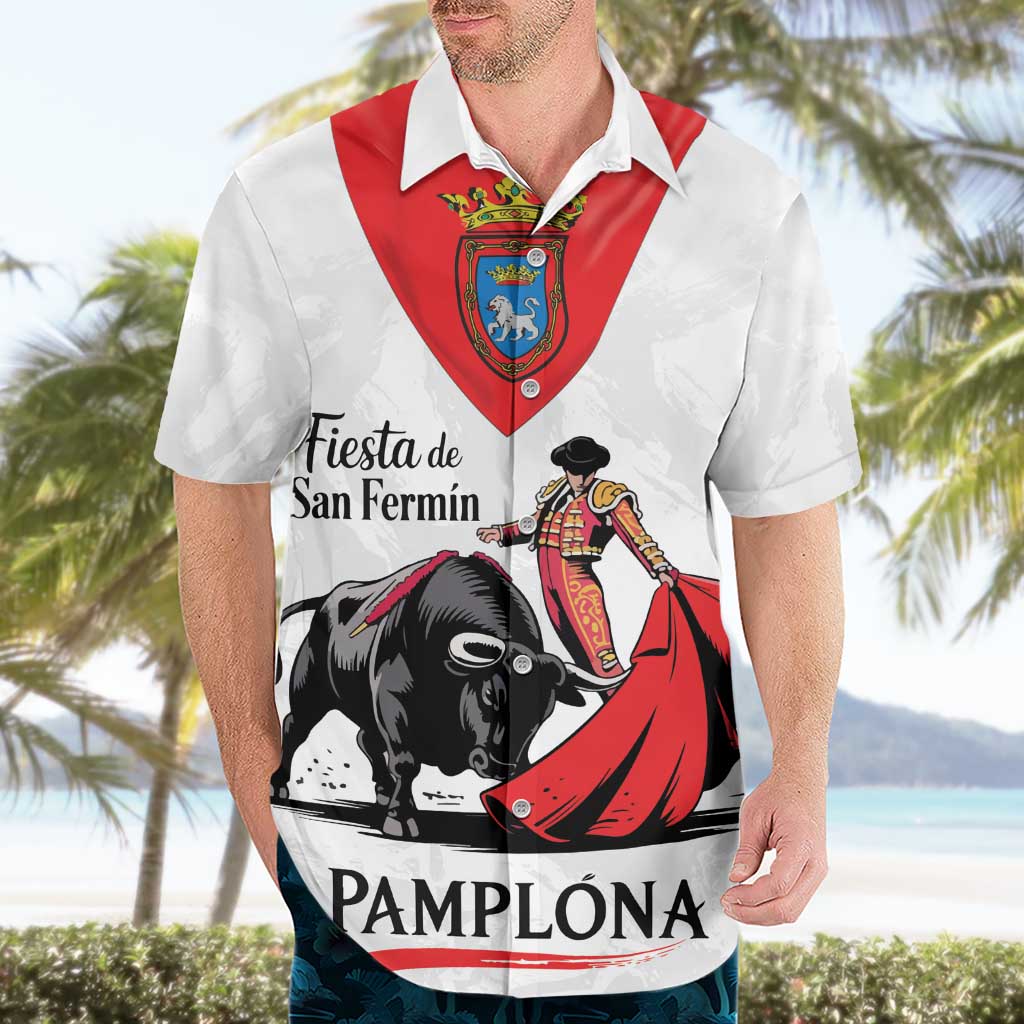 Personalized San Fermin Festival Hawaiian Shirt Pamplona Bull Run - Wonder Print Shop