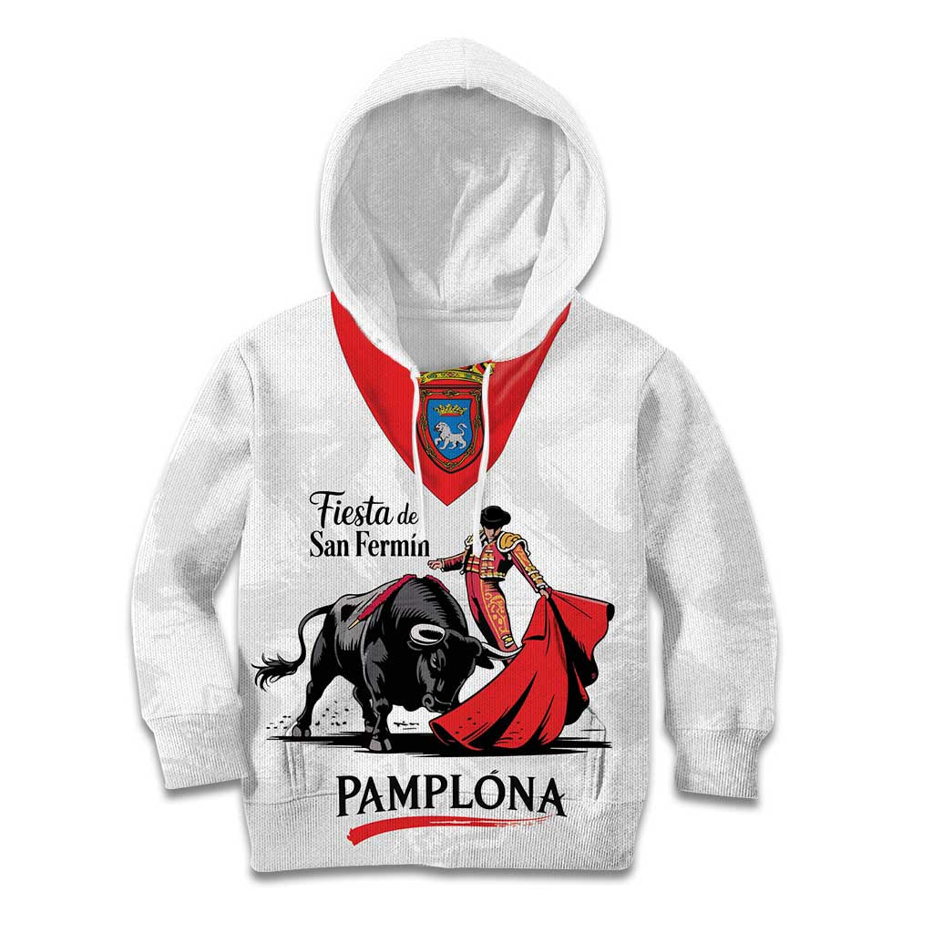 Personalized San Fermin Festival Kid Hoodie Pamplona Bull Run - Wonder Print Shop