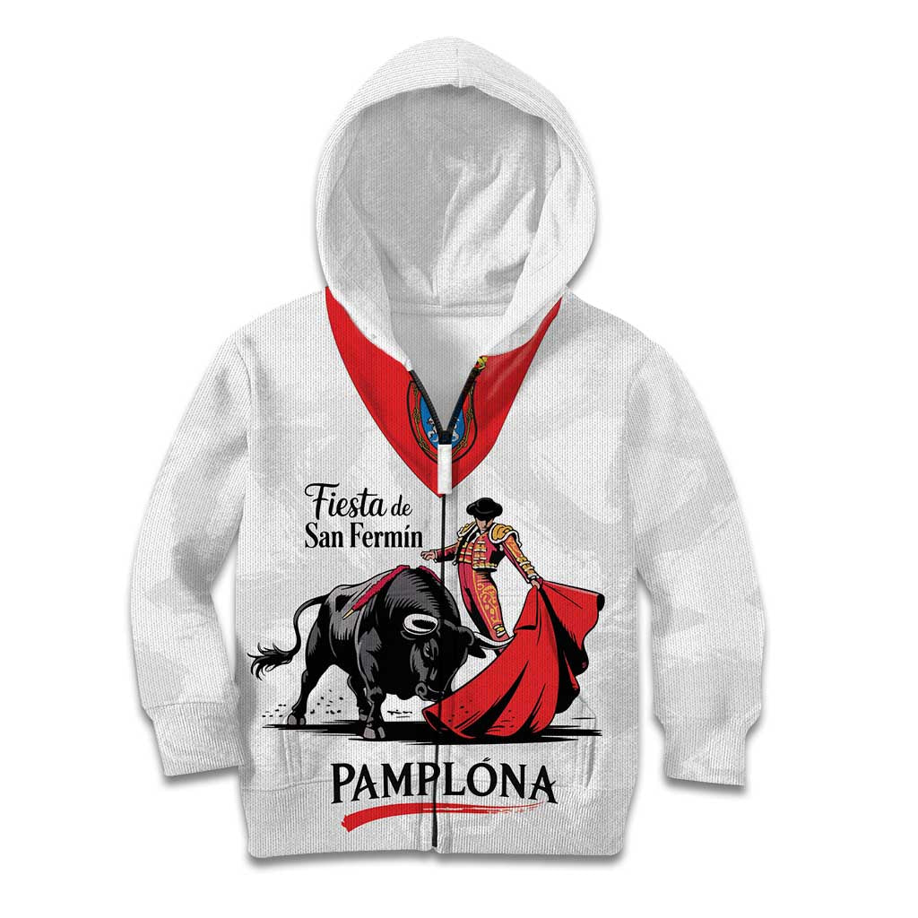 Personalized San Fermin Festival Kid Hoodie Pamplona Bull Run - Wonder Print Shop
