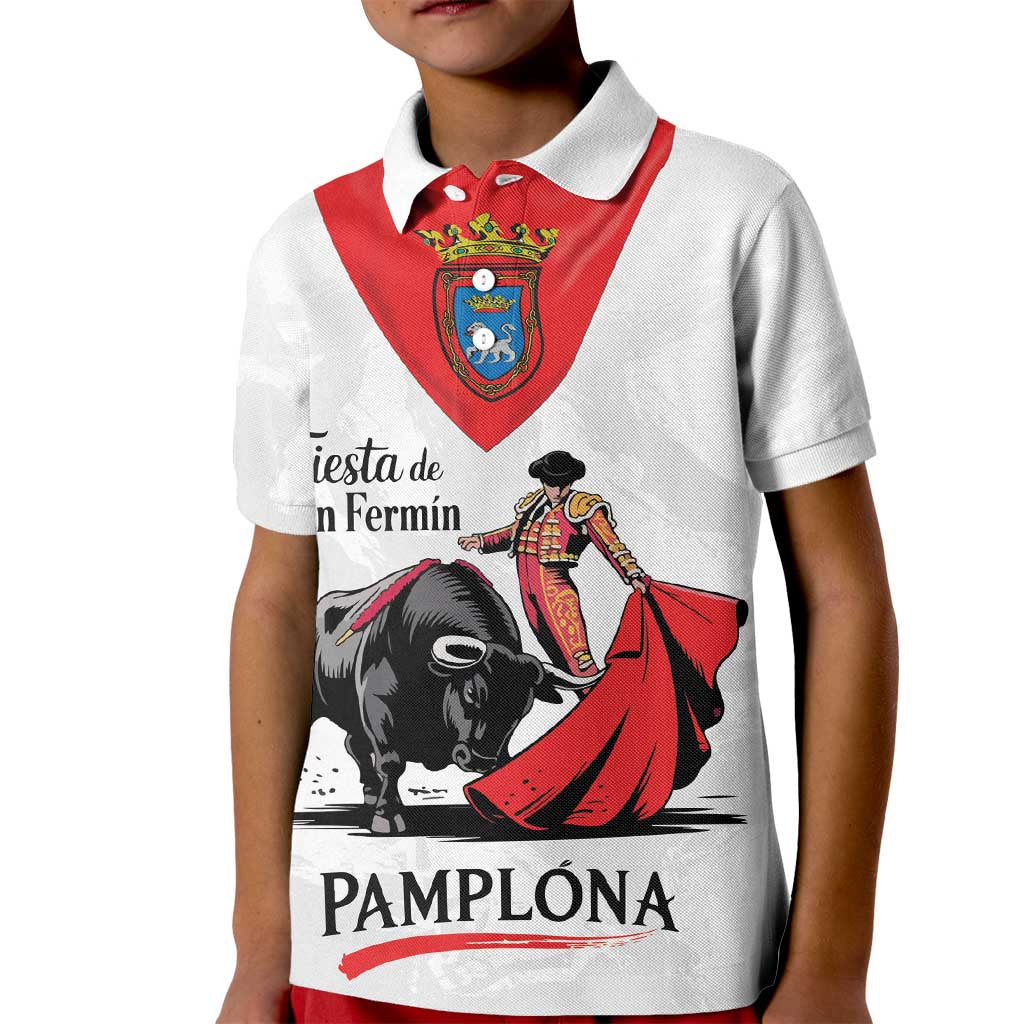 Personalized San Fermin Festival Kid Polo Shirt Pamplona Bull Run - Wonder Print Shop