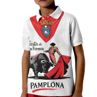 Personalized San Fermin Festival Kid Polo Shirt Pamplona Bull Run - Wonder Print Shop