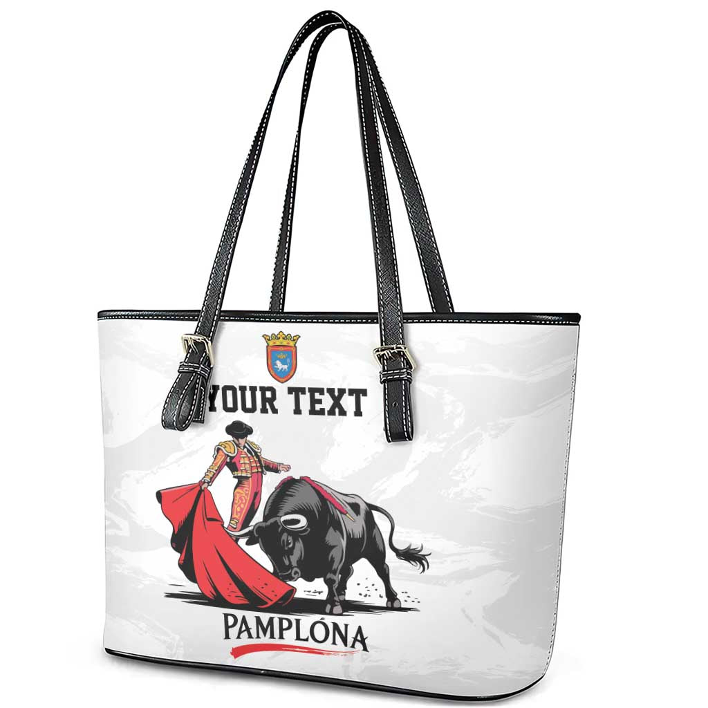 Personalized San Fermin Festival Leather Tote Bag Pamplona Bull Run - Wonder Print Shop