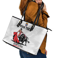 Personalized San Fermin Festival Leather Tote Bag Pamplona Bull Run - Wonder Print Shop