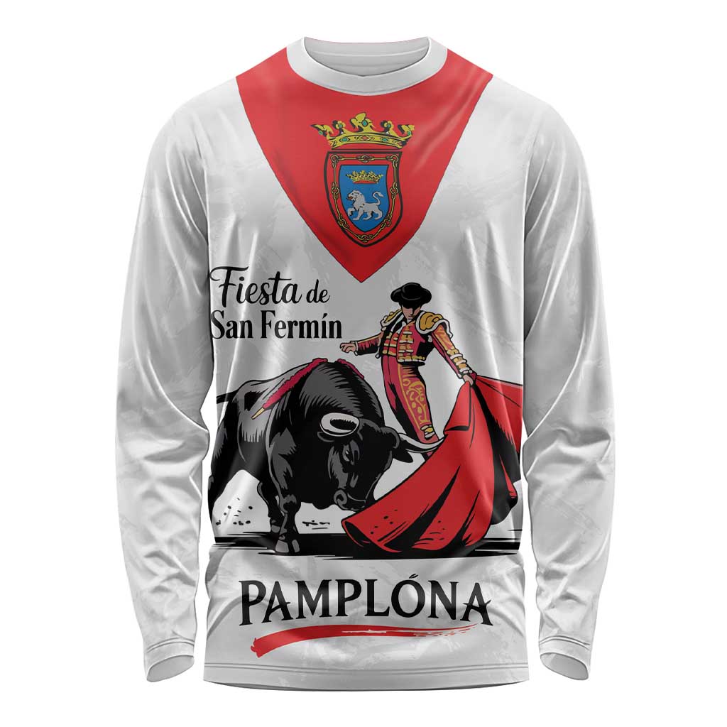 Personalized San Fermin Festival Long Sleeve Shirt Pamplona Bull Run - Wonder Print Shop