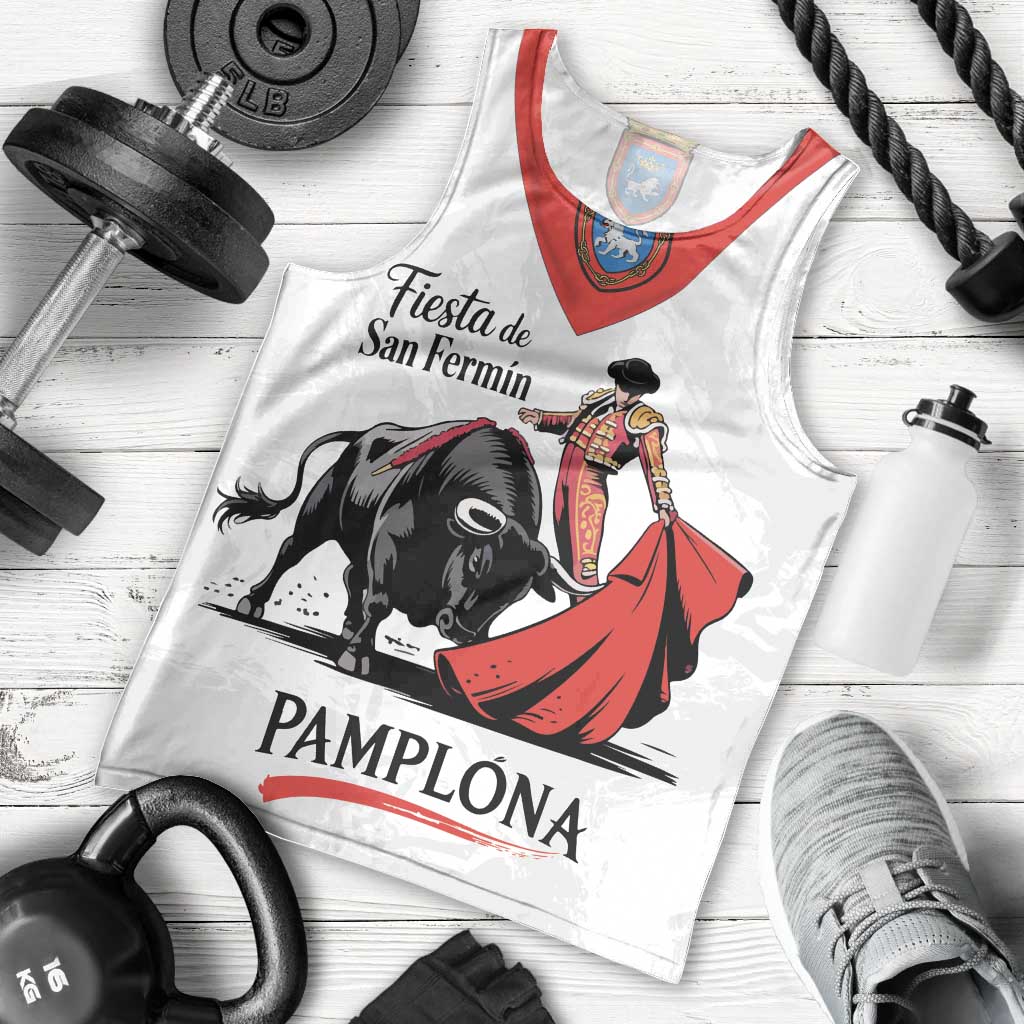 Personalized San Fermin Festival Men Tank Top Pamplona Bull Run - Wonder Print Shop