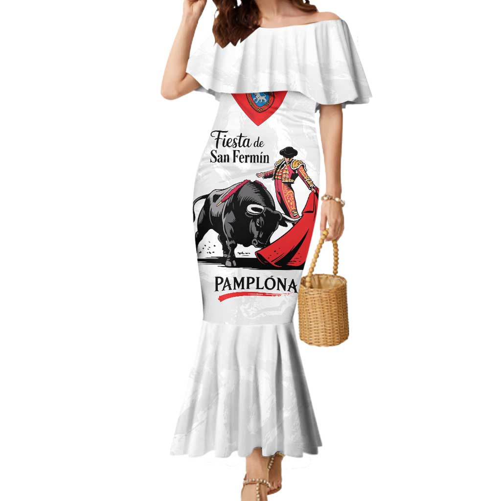 Personalized San Fermin Festival Mermaid Dress Pamplona Bull Run - Wonder Print Shop