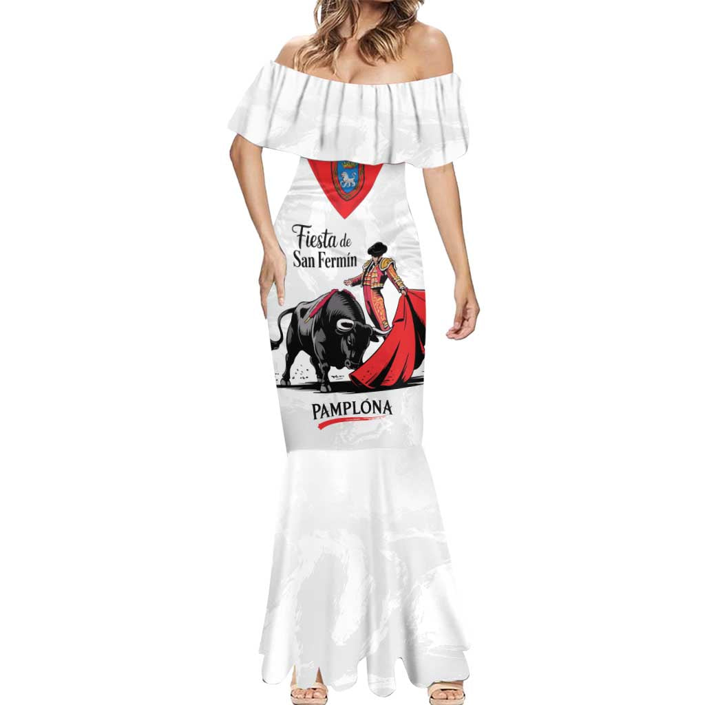 Personalized San Fermin Festival Mermaid Dress Pamplona Bull Run - Wonder Print Shop