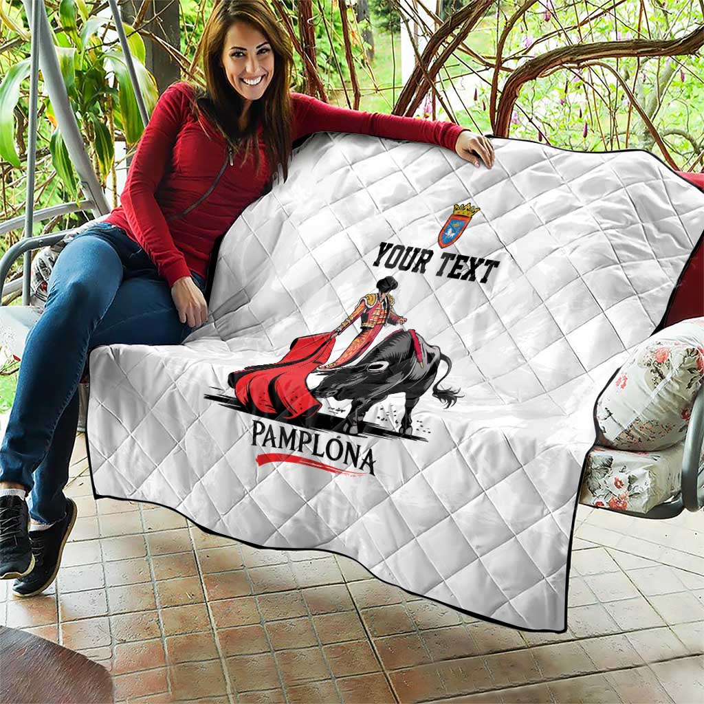 Personalized San Fermin Festival Quilt Pamplona Bull Run - Wonder Print Shop