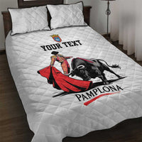Personalized San Fermin Festival Quilt Bed Set Pamplona Bull Run - Wonder Print Shop