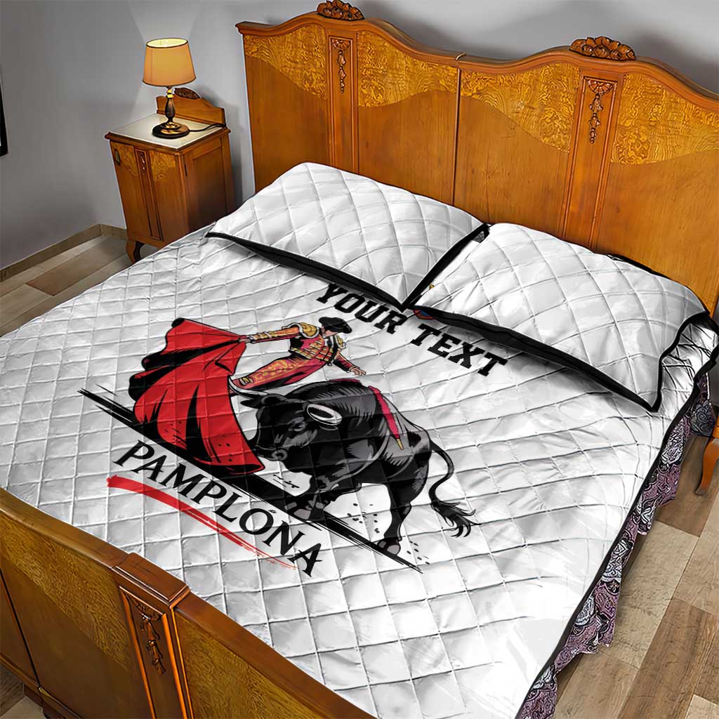 Personalized San Fermin Festival Quilt Bed Set Pamplona Bull Run - Wonder Print Shop