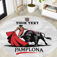 Personalized San Fermin Festival Round Carpet Pamplona Bull Run - Wonder Print Shop