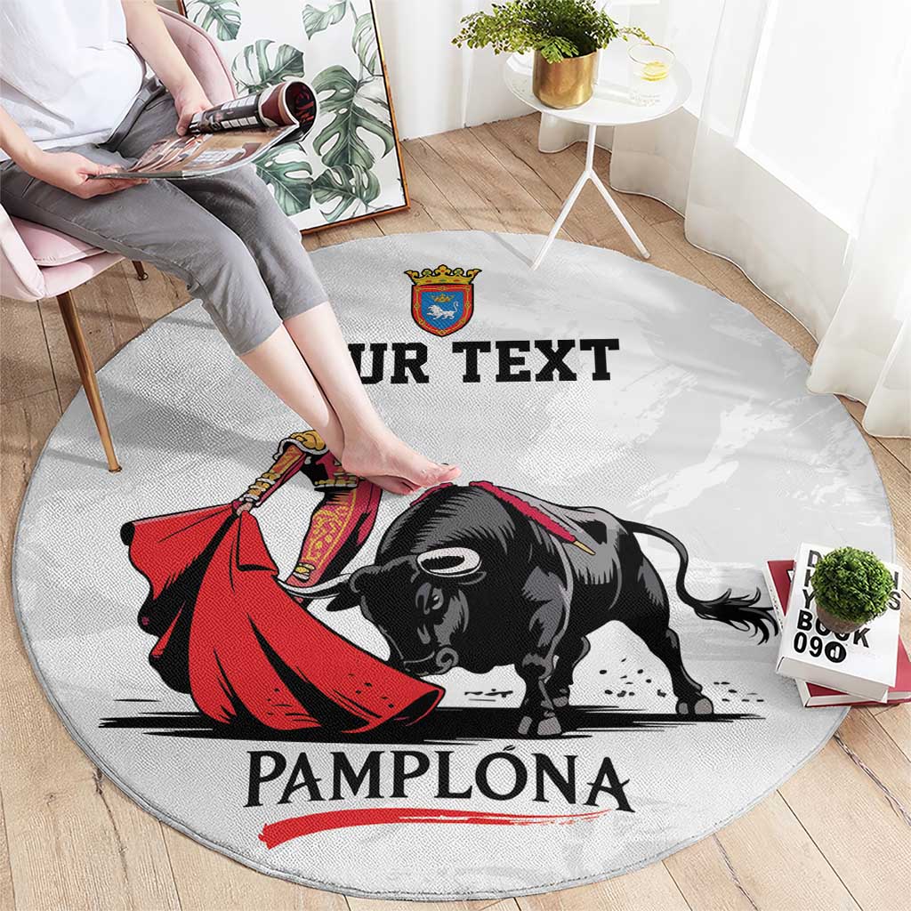 Personalized San Fermin Festival Round Carpet Pamplona Bull Run - Wonder Print Shop