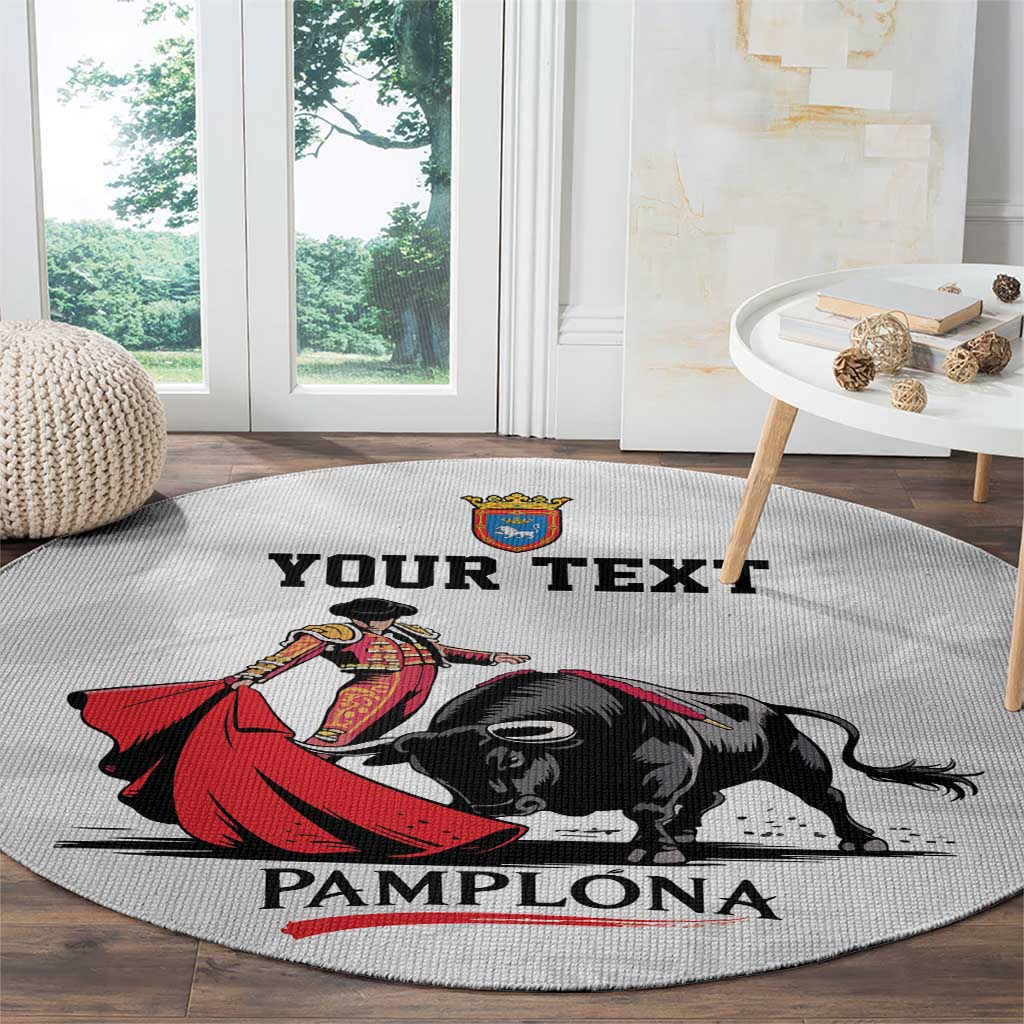 Personalized San Fermin Festival Round Carpet Pamplona Bull Run - Wonder Print Shop