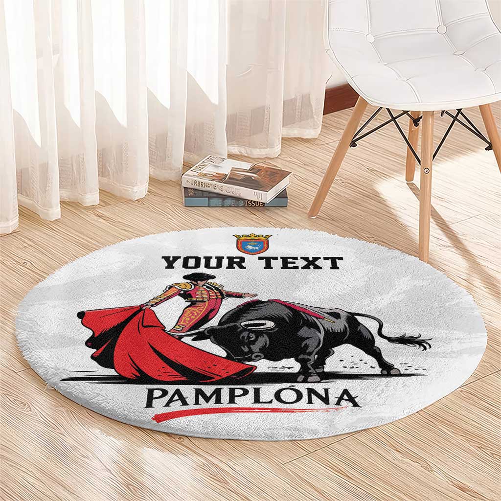 Personalized San Fermin Festival Round Carpet Pamplona Bull Run - Wonder Print Shop