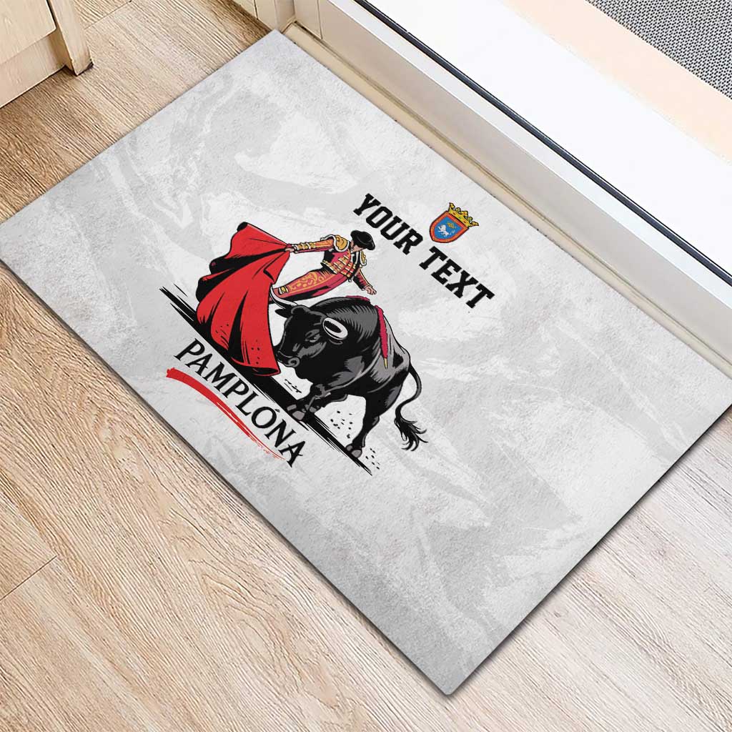Personalized San Fermin Festival Rubber Doormat Pamplona Bull Run - Wonder Print Shop