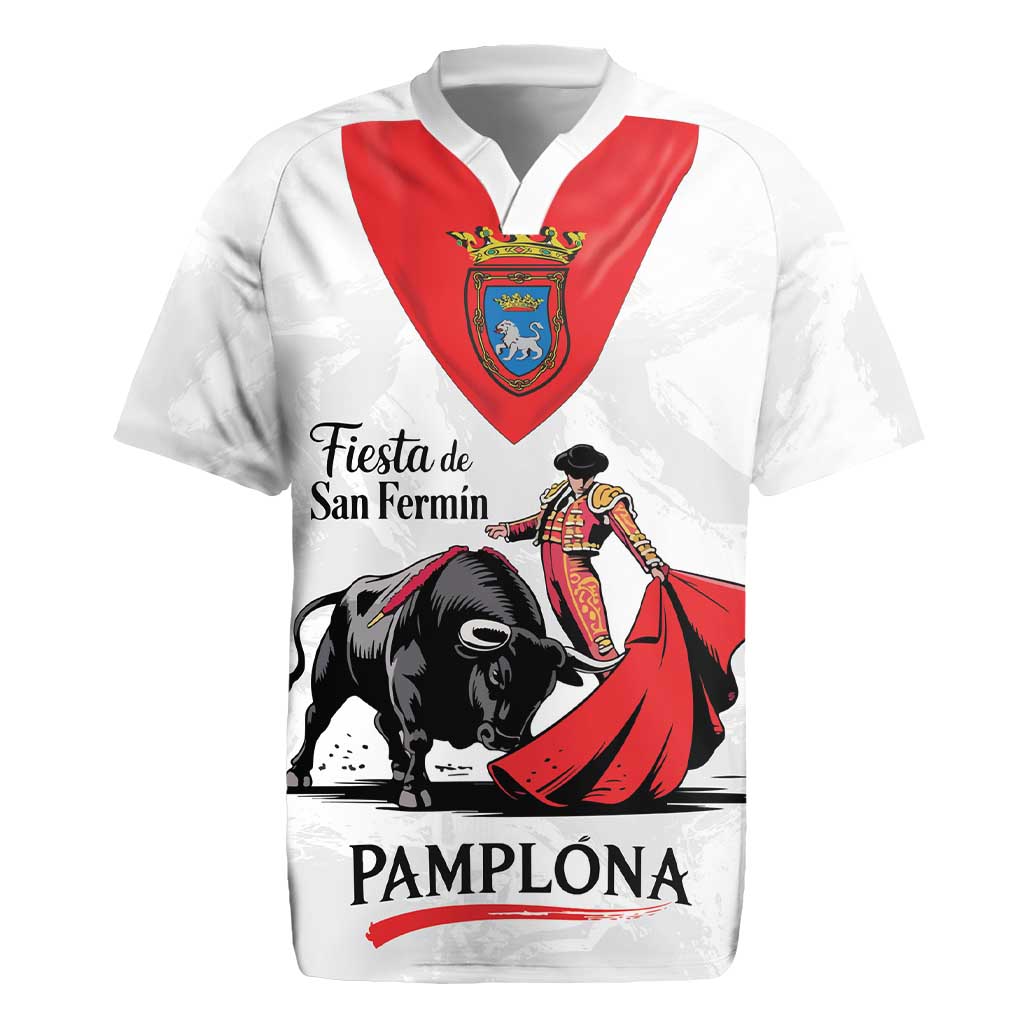 Personalized San Fermin Festival Rugby Jersey Pamplona Bull Run - Wonder Print Shop