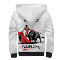 Personalized San Fermin Festival Sherpa Hoodie Pamplona Bull Run - Wonder Print Shop