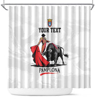 Personalized San Fermin Festival Shower Curtain Pamplona Bull Run - Wonder Print Shop