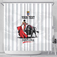 Personalized San Fermin Festival Shower Curtain Pamplona Bull Run - Wonder Print Shop