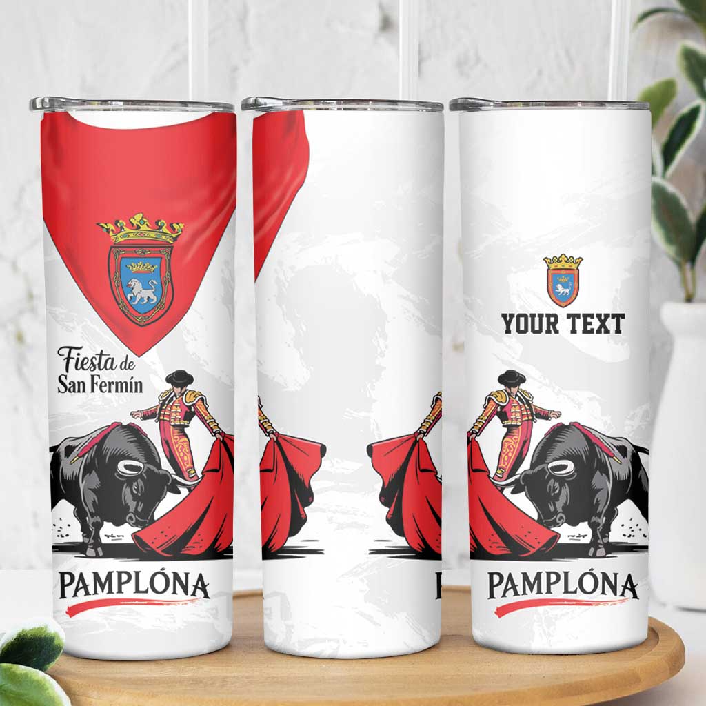 Personalized San Fermin Festival Skinny Tumbler Pamplona Bull Run - Wonder Print Shop