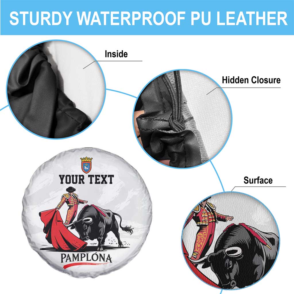 Personalized San Fermin Festival Spare Tire Cover Pamplona Bull Run - Wonder Print Shop