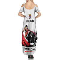 Personalized San Fermin Festival Summer Maxi Dress Pamplona Bull Run - Wonder Print Shop