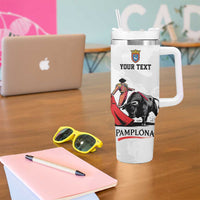 Personalized San Fermin Festival Tumbler With Handle Pamplona Bull Run - Wonder Print Shop