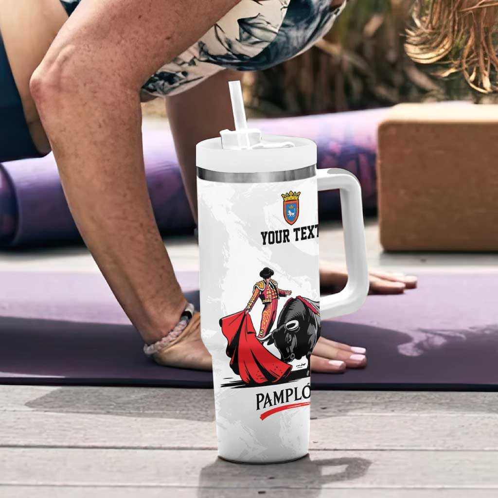 Personalized San Fermin Festival Tumbler With Handle Pamplona Bull Run - Wonder Print Shop