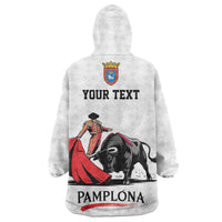 Personalized San Fermin Festival Wearable Blanket Hoodie Pamplona Bull Run - Wonder Print Shop