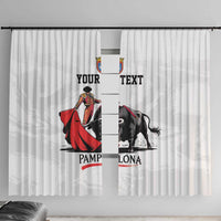 Personalized San Fermin Festival Window Curtain Pamplona Bull Run - Wonder Print Shop