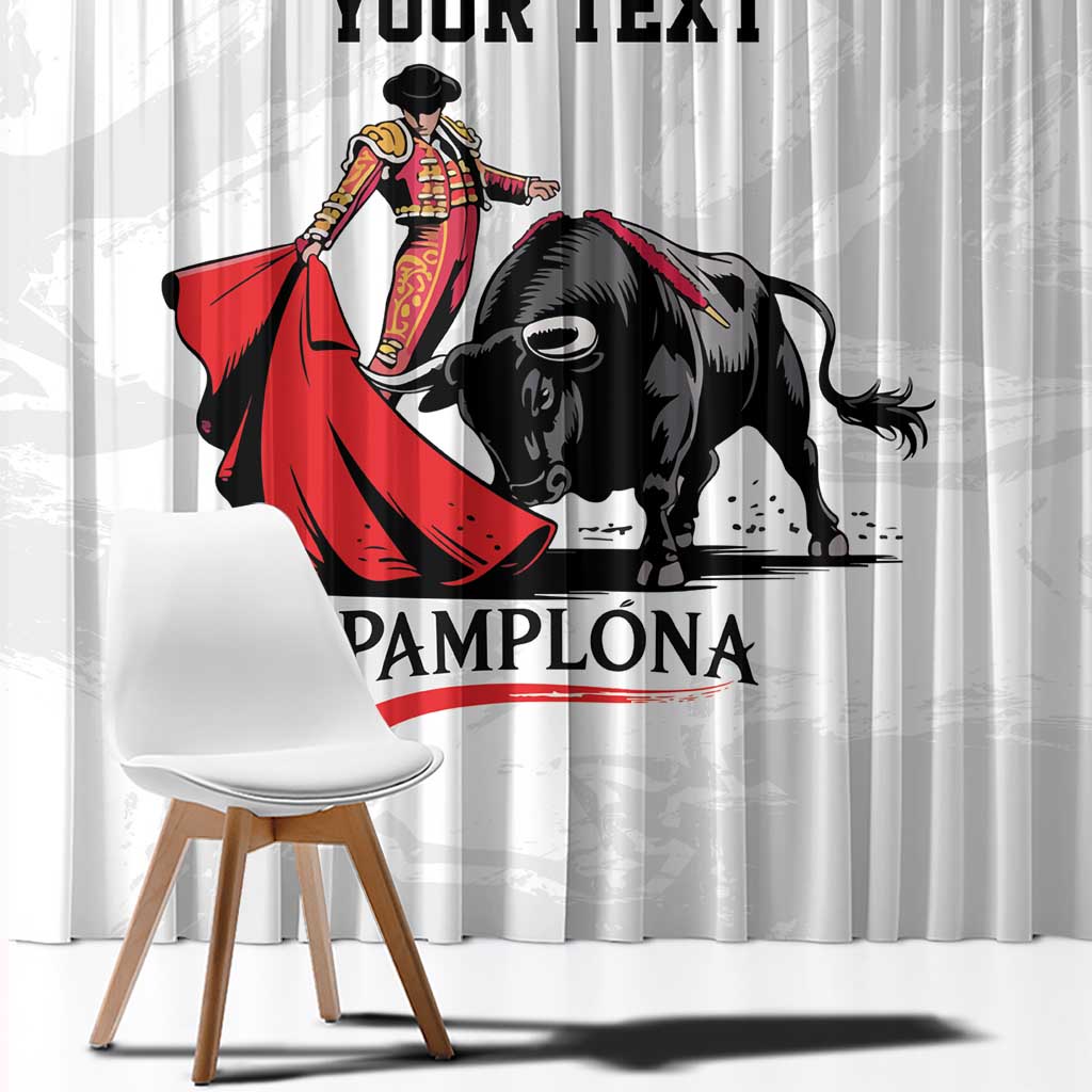 Personalized San Fermin Festival Window Curtain Pamplona Bull Run - Wonder Print Shop