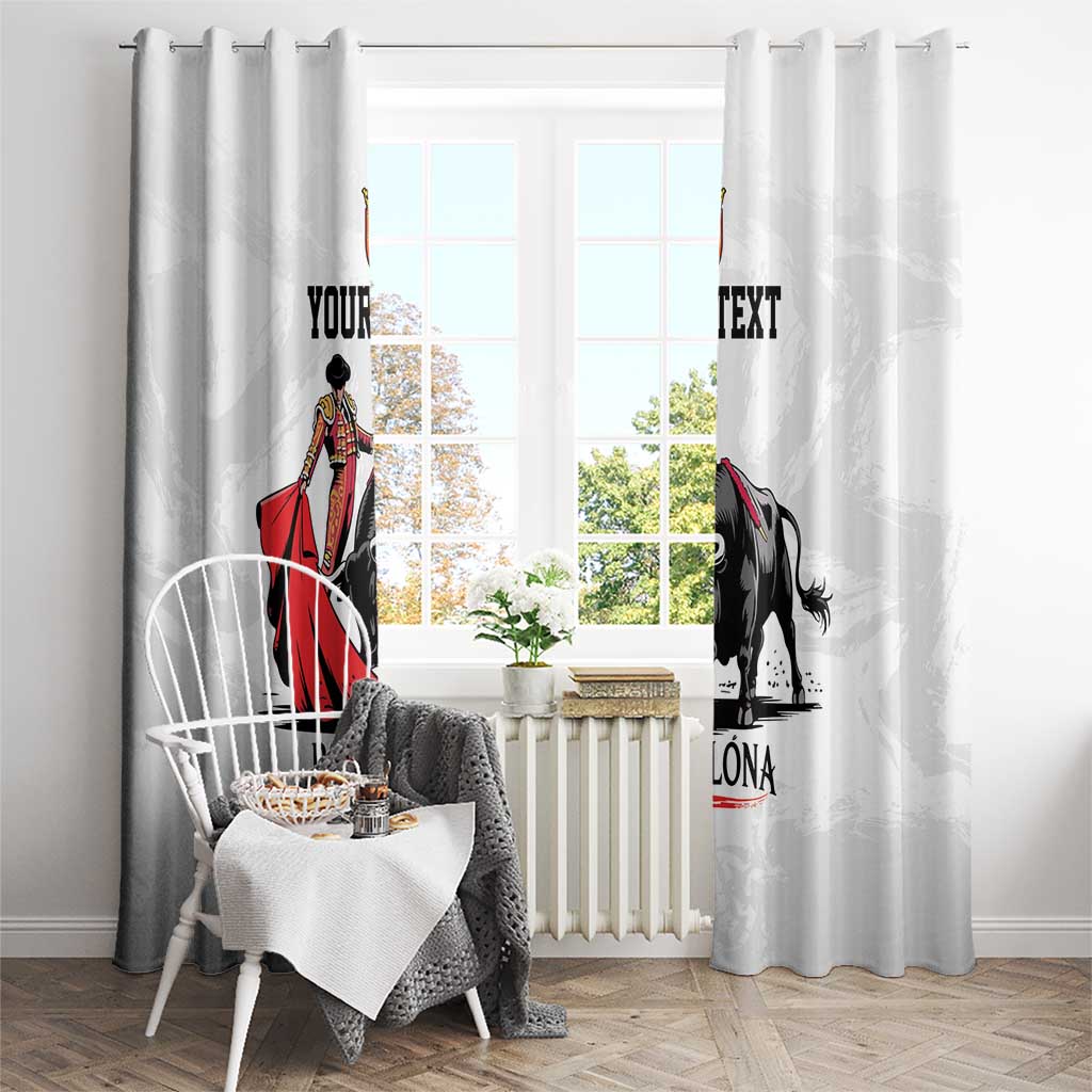 Personalized San Fermin Festival Window Curtain Pamplona Bull Run - Wonder Print Shop
