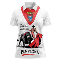 Personalized San Fermin Festival Women Polo Shirt Pamplona Bull Run - Wonder Print Shop