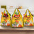 Personalized Saint Kitts and Nevis Poinciana Flowers Grocery Bag With Coat Of Arms